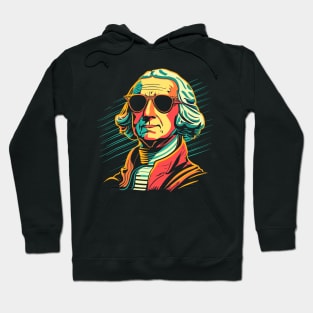 George Washington Funny July 4th American Flag Hoodie